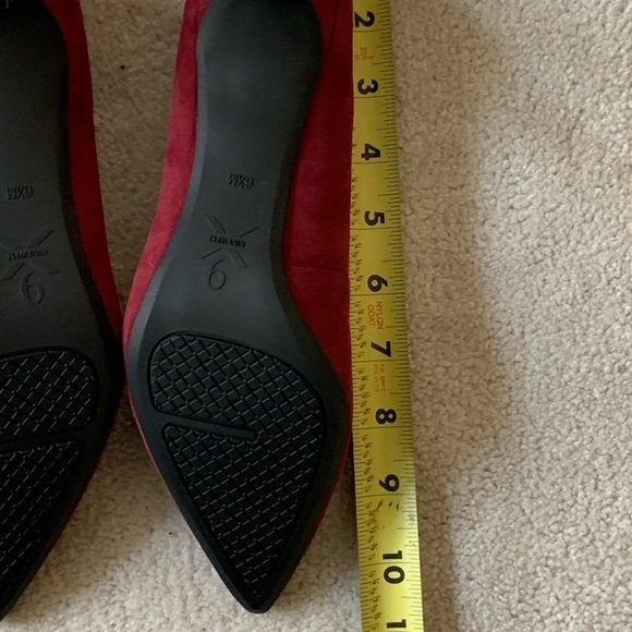 Nine West NEW Eniola 9X, red pointy pump Suede leather, size 6.5, jewel red - Picture 13 of 16